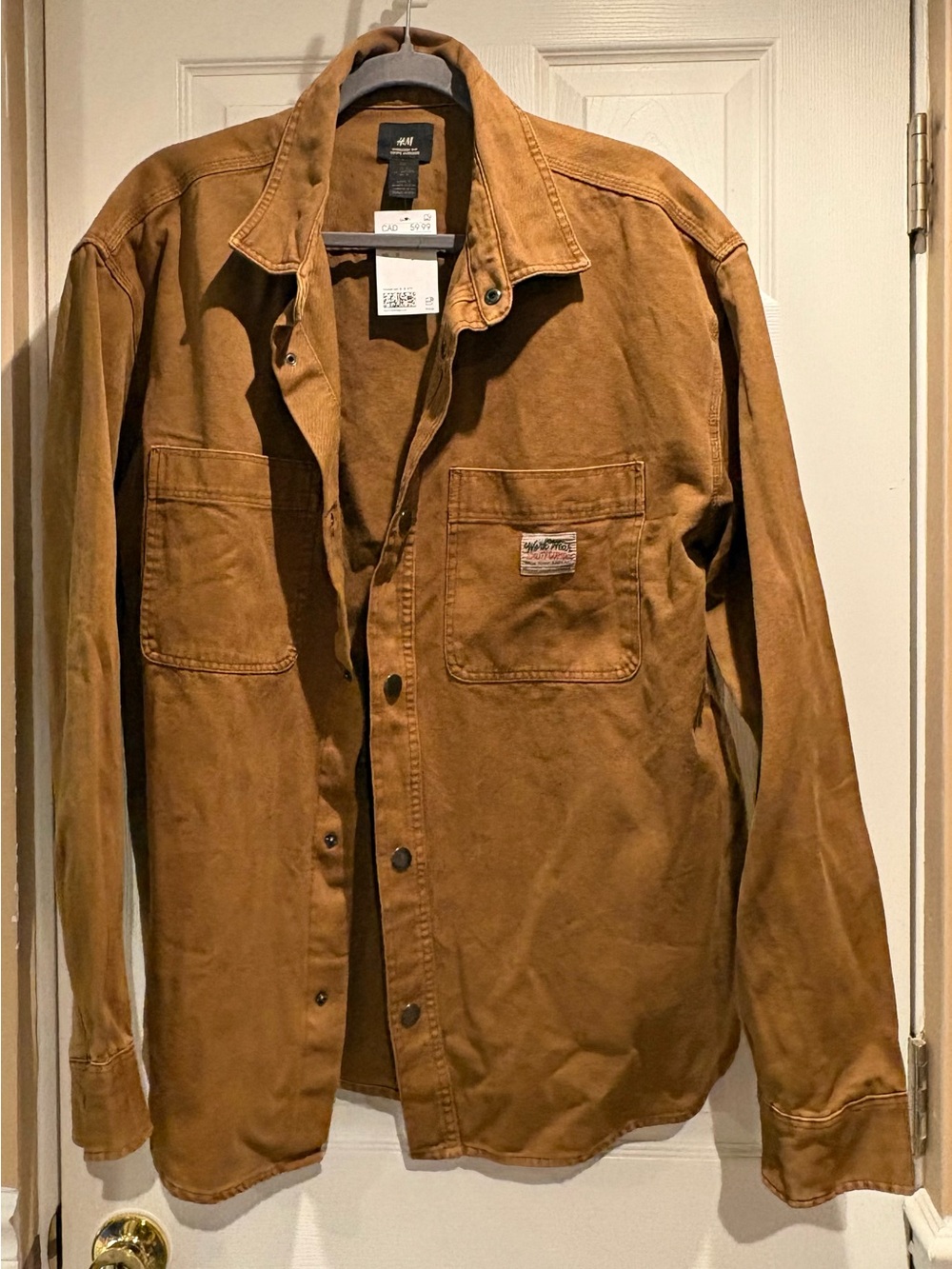 H&M Men's Oversized Fit Canvas Overshirt